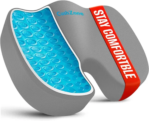 Vista 21 de Cojín de asiento para silla de oficina, cojín de espuma viscoelástica mejorada de gel refrescante para sentarse durante mucho tiempo, almohada