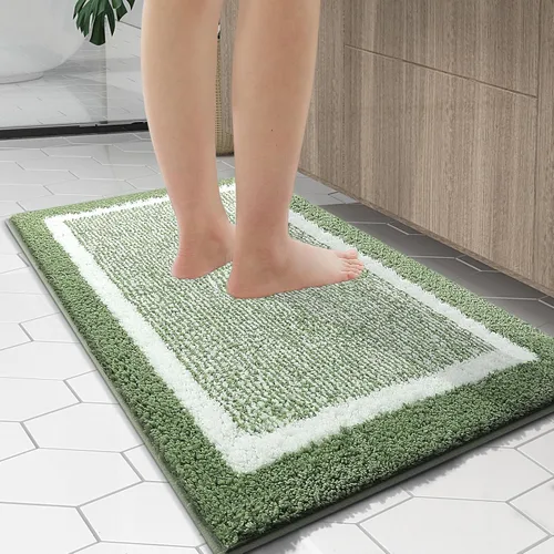 Vista 76 de OLANLY Alfombra de baño de microfibra extrasuave y absorbente, antideslizante, lavable a máquina, de secado rápido, adecuada para suelo de baño