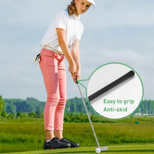 Vista 5 de QPPKI Putter de golf – Putter bidireccional de 33 pulgadas para mano izquierda/derecha, con pelotas de práctica, juego combinado de golf