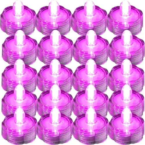 Vista 15 de Luces led muy brillantes, sumergibles, color té, para fiestas, bodas, Plástico, Blanco, Paquete de 30