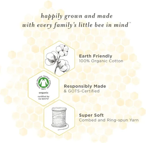 Vista 7 de Burts Bees Baby Pijama unisex para bebé con cremallera frontal antideslizante algodón orgánico