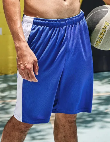 Vista 2 de COOFANDY Mens Basketball 2 Pack Shorts Elastic Waist Gym Shorts with Pockets