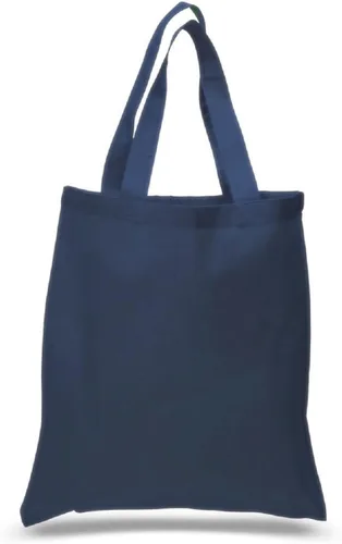 Vista 3 de Bolsas reutilizables de lona de algodón, bolsas de tela con asas 15x16 (1-Bag) TBF