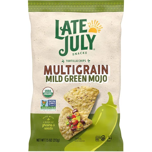 Vista 10 de LATE JULY Snacks - Sal marina de grano múltiple y chips de tortilla orgánicos de lima, bolsa de 7.5 onzas (paquete de 12)