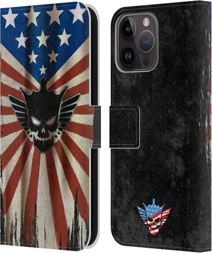 Vista 103 de Head Case Designs Officially Licensed WWE American Nightmare Flag Cody Rhodes Leather Wallet Case Compatible with Apple iPhone 7 Plus/iPhone 8 Plus