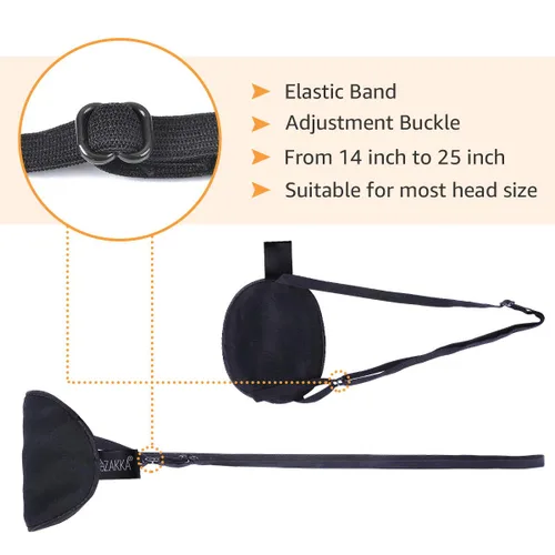 Vista 6 de eZAKKA 4 parches de seda para ojos para adultos y niños, ojo izquierdo y derecho