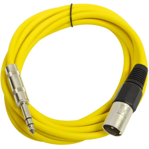 Vista 7 de Seismic Audio - SATRXL-M2 - Cable de conexión XLR negro de 2 pies macho a 1/4" TRS