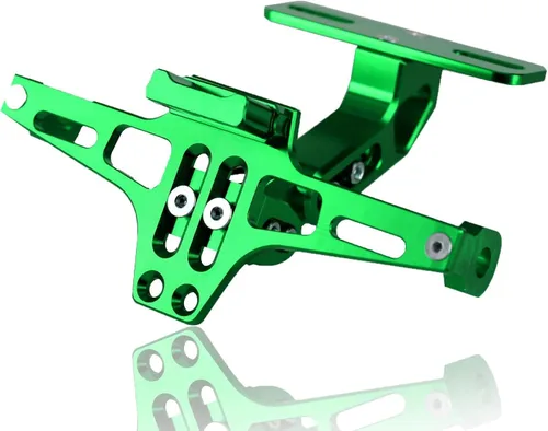 Vista 12 de LKV Soporte universal para placa de matrícula de motocicleta con kit eliminador de guardabarros de luz LED, soporte de aluminio CNC para placa