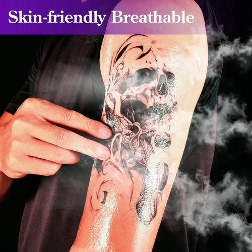 Vista 2 de Vendaje de cuidado posterior para tatuajes, 6 pulgadas x 2 yardas, película transparente impermeable para segunda piel, curación, vendajes adhesivos