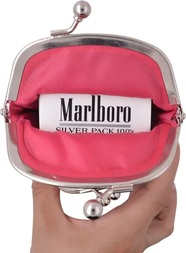 Vista 5 de Marshal - Estuche de cuero genuino para cigarrillos y encendedor con cierre giratorio (marrón)