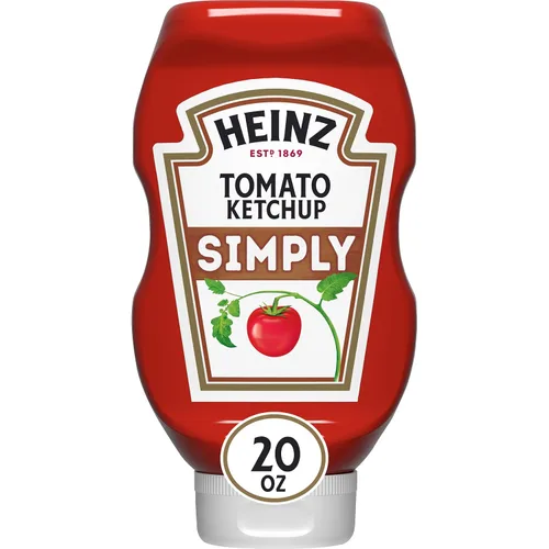 Vista 10 de Heinz Simply Tomato Ketchup sin edulcorantes artificiales (botella de 879 g)