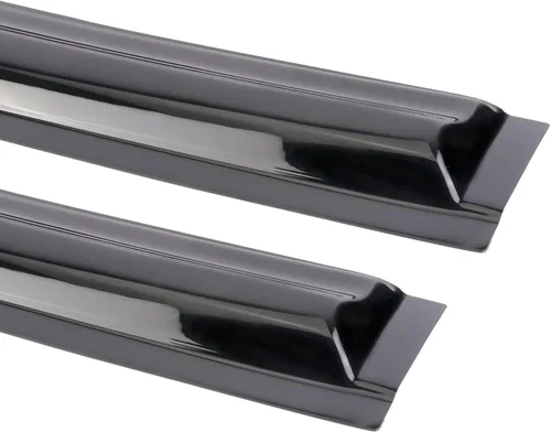 Vista 6 de SONLEE Deflectores de visor de ventana negro ahumado para montaje exterior, protectores contra lluvia compatibles con Dodge Charger 2011-2021