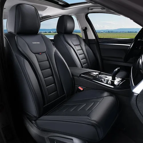 Vista 26 de Coverado Juego completo de fundas de asiento de automóvil, protector impermeable para asiento de automóvil, cojín de asiento de cuero, fundas