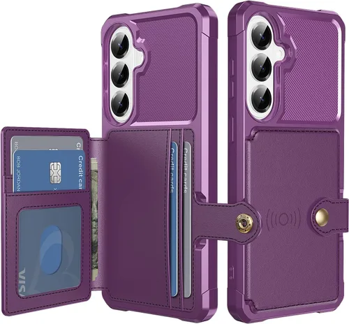 Vista 15 de Funda para Samsung Galaxy S23 Ultra con Portarjetas, Compatible con Soporte Magnético para Automóvil, Resistente a los Golpes de Servicio Pesado