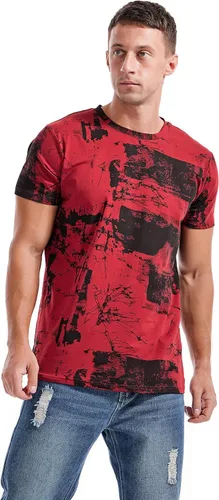 Vista 4 de KLIEGOU Camisetas hipster hiphop para hombre, camisetas con estampado de moda