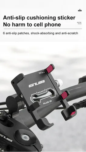 Vista 4 de GUB PLUS20 extendido garras bicicleta motocicleta teléfono titular una llave ajustar aluminio bicicleta manillar montaje impermeable teléfono