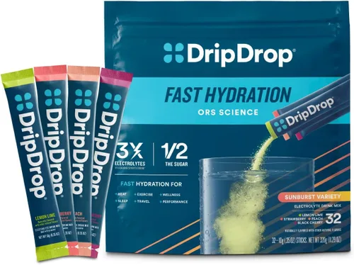 Vista 12 de DripDrop ORS Hydration - Paquetes de electrolitos en polvo - Ponche de frutas - 32