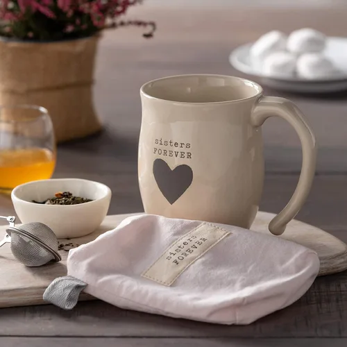 Vista 4 de DEMDACO Taza de café de cerámica de gres Mom Heart Cream inspiracional de 16 onzas