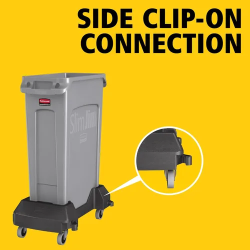 Vista 4 de Rubbermaid Commercial Products 1980602 Slim Jim - carrito de contenedor.