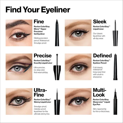 Vista 7 de Delineador líquido Skinny de Revlon ColorStay, 0.08 onzas líquidas