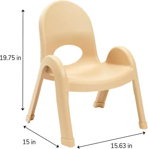 Vista 3 de Angeles Value Stack - Sillas infantiles – Paquete de 4, muebles de preescolar, guardería/escuela en casa, muebles de aula de asientos flexibles