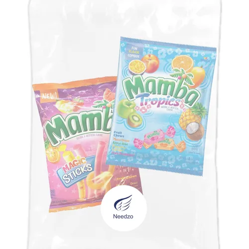 Vista 6 de Needzo Ultimate Mamba - Juego de regalo de dulces masticables surtidos con sabor a frutas, dulces masticables envueltos individualmente, surtido