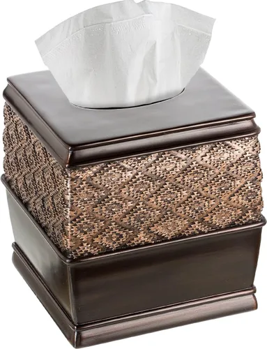 Vista 16 de Creative Scents Dublin Brown - Juego completo de accesorios de baño de 4 piezas, juego de accesorios de baño de lujo, dispensador de jabón