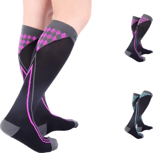 Vista 3 de Doc Miller Calcetines de compresión 20-30 mmHg Recuperación de Viajes Deportes Correr Recuperación
