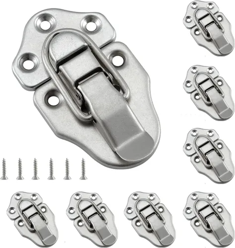 Vista 8 de HOME MASTER HARDWARE Paquete de 2 cierres de pico de pato con tornillos para caja de joyería, caja ordinaria, caja de madera, decoración de muebles