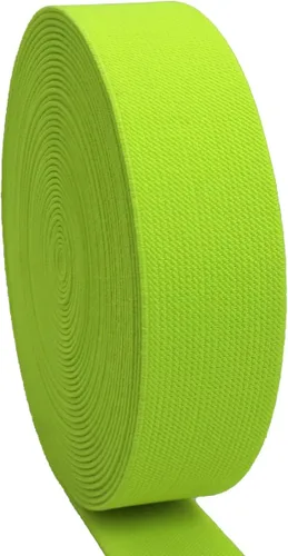 Vista 19 de Banda elástica de punto negro de 1-1/2 pulgadas, 10 yardas, 1.496 in, tejido de sarga de doble cara, correas elásticas pesadas, banda elástica