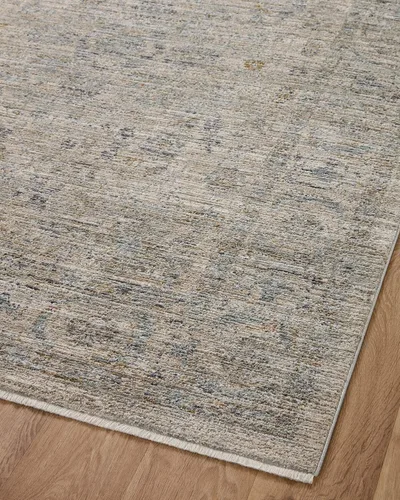 Vista 57 de Loloi Jean Stoffer Katherine Collection KES-02 Ocean/Coral 2'-7'' x 10'-0'', .25" Pile Height, Runner Rug