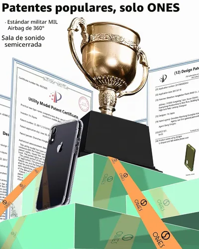 Vista 3 de ONES Funda transparente para iPhone 11 Pro, funda transparente antiamarilleo, grado militar, a prueba de golpes, delgada, transparente, con Cristal