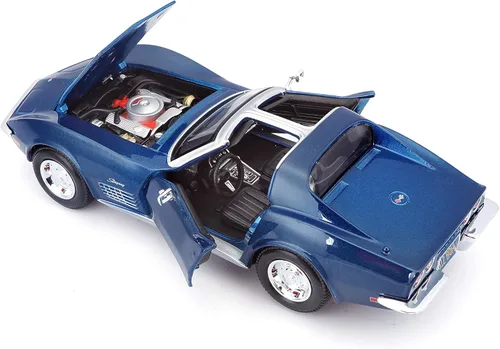 Vista 6 de Maisto 1/24 Edición Especial 1970 Chevrolet Corvette - Azul