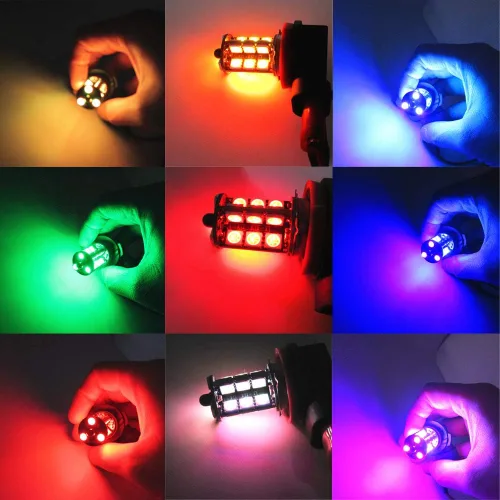 Vista 6 de 1797 H11 H8 H16 (JP) H9 LED RGB luces antiniebla bombilla ámbar amarillo blanco multicolor 16 cambio de color kit de interruptor estroboscópico
