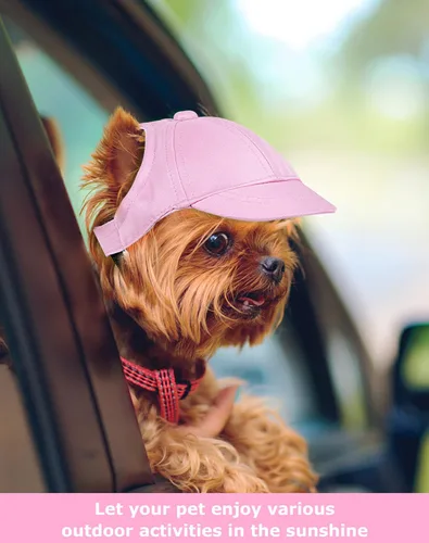 Vista 11 de Sombrero para perros pequeños y medianos, sombreros para perros hembras y machos, sombrero ajustable para perro, sombrero de sol para cachorros