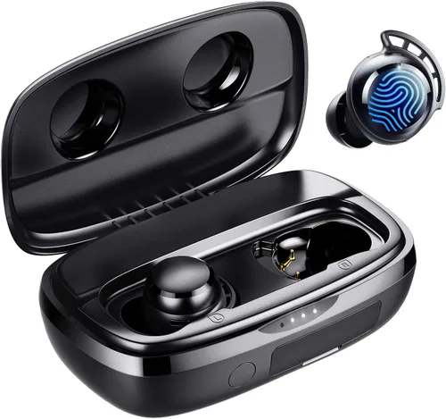 Tribit Auriculares inalámbricos, 110 horas de reproducción, Bluetooth 5.3 IPX8, impermeable, control táctil, verdaderos auriculares inalámbricos