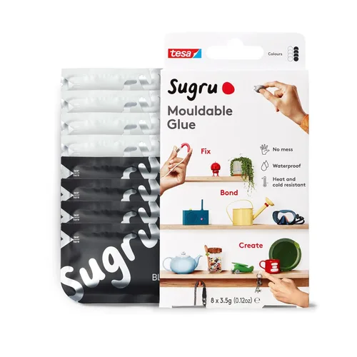 Vista 9 de Sugru I000953 - Pegamento multiusos para fijación y fabricación creativa, 8 unidades, color negro, 8