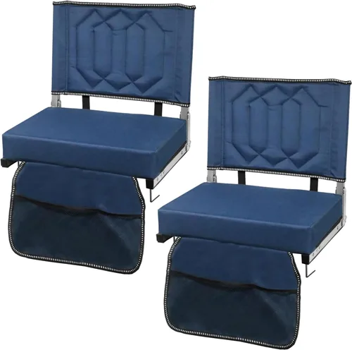 Vista 8 de Cómodos asientos de estadio para gradas con soporte trasero y asiento acolchado, correa para el hombro, asa de transporte y bolsillos