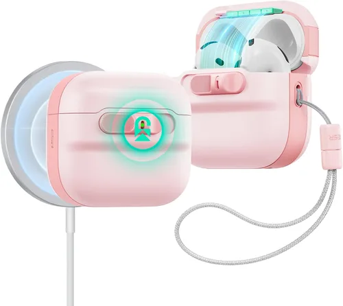 Vista 18 de ESR Funda para AirPods Pro (2023/2022/2019, 2ª/1ª generación), compatible con Airpods Pro 2 (cable USB-C/Lightning), listo para MagSafe, bloqueo