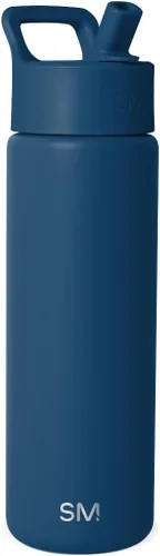 Vista 59 de Simple Modern botella de agua reutilizable con tapa con pajilla, termo de acero inoxidable con aislamiento al vacío, para gimnasio, viajes y Rocío