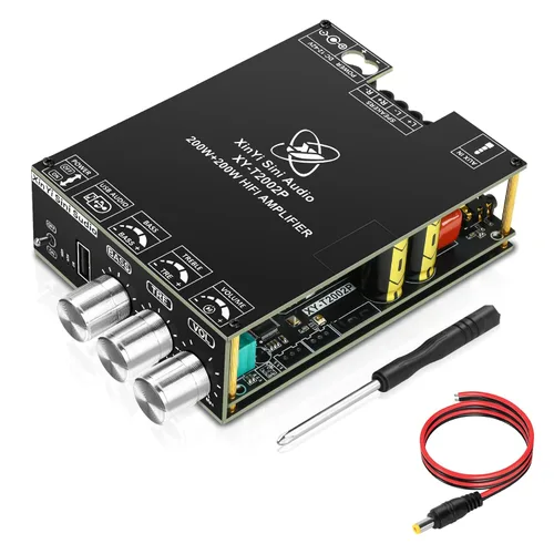 Vista 20 de Daakro 2 placas amplificadoras Bluetooth ZK-1001B, placa amplificador de canal mono de 100 W con función de emparejamiento TWS, CC 7-24 V, entrada