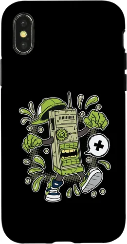 Vista 5 de iPhone XS Max Cartoonish WalkieTalkie Design For Kids In Comic Style Case