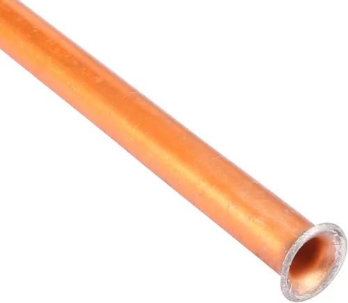 Vista 3 de uxcell Tono de cobre del reemplazo del tubo de escape del compresor de aire de la longitud de la tuerca hexagonal de 32.8 ft m 200