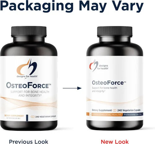 Vista 4 de Designs for Health OsteoForce - Suplemento de apoyo óseo de primera calidad - Nutrientes altamente absorbibles - Malato de calcio, magnesio, quelato