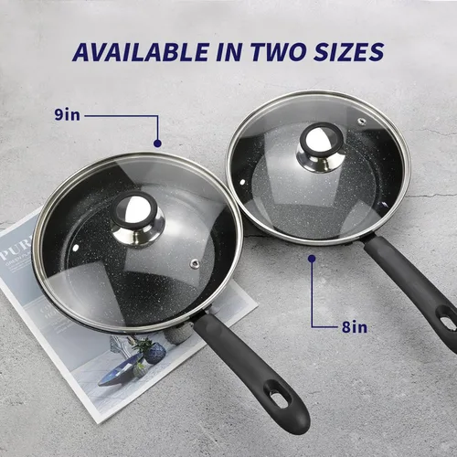 Vista 5 de Tapa de vidrio templado de 8 pulgadas con orificio de ventilación de vapor, olla universal transparente de repuesto con perilla de soporte, borde