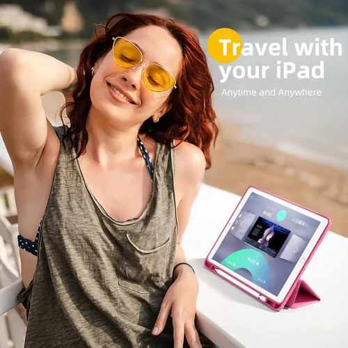 Vista 39 de Akkerds - Funda Compatible con iPad de 10.2 Pulgadas 2021/2020/2019, para iPad de 9ª/8ª/7ª Generación con Soporte para Lápiz, Funda Protectora