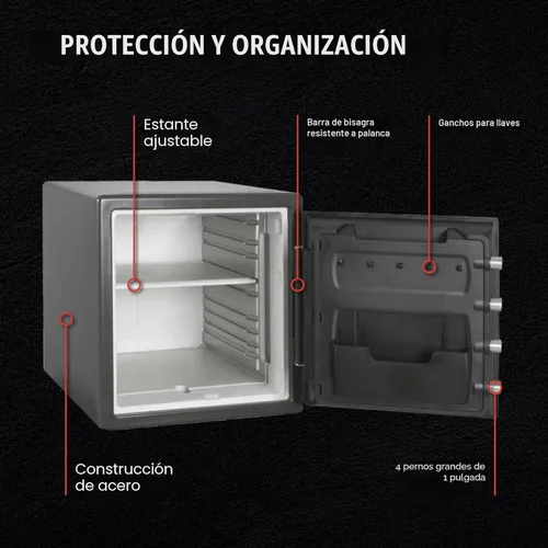Vista 3 de SentrySafe Caja de seguridad resistente al fuego, 1.2 pies cúbicos, SFW123DSB