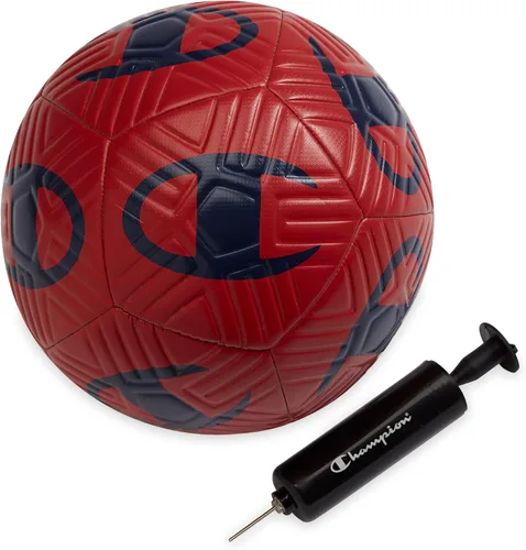Champion Playmaker Logo Deflated Soccer Ball with Pump, Size 5 Soccer Ball, Durable Panels for Kids, Youth & Adults, Indoor/Outdoor Training Ball