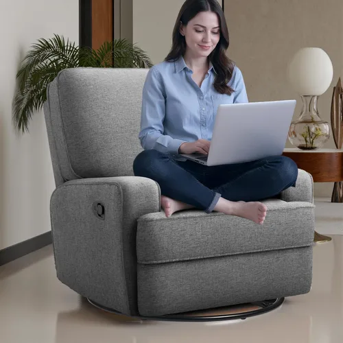 Vista 8 de Repuesto de base de anillo giratorio reclinable de alta resistencia de 22 pulgadas con placa giratoria de 10.2 pulgadas para reparación de parte