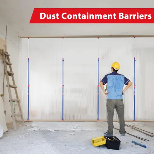 Vista 8 de WORKPRO Poste de soporte para gato de gabinete, barra de soporte telescópica de acero de 54 a 114 pulgadas, sistema de soporte ajustable de tercera